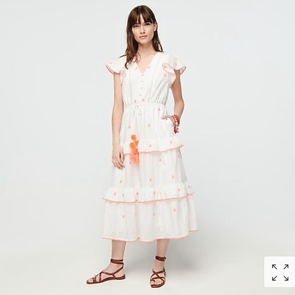 cotton voile midi dress